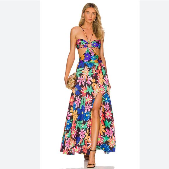 PatBO - Aster Halterneck Beach Dress